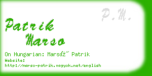 patrik marso business card